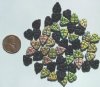 50 10mm Matte Black AB Leaf